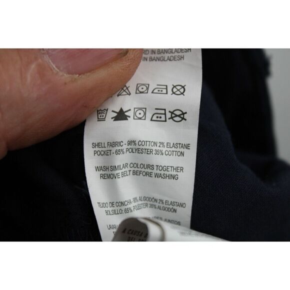 PRIMARK STRETCH SLIM BUTTON FLY CHINO SLATE BLUE Pants for Men-W38 X L32 NWT - Picture 7 of 7